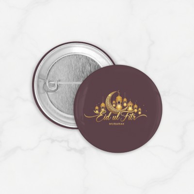 Pin Bros Peniti Buttons Edisi Eid Mubarak Size 58mm [ Back Cover Metal ]